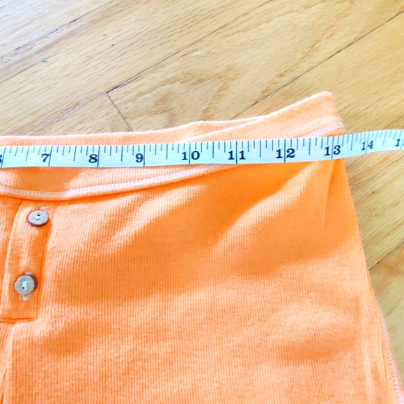 Free People Orange Cotton Shorts with Lace - Picture 5 of 6